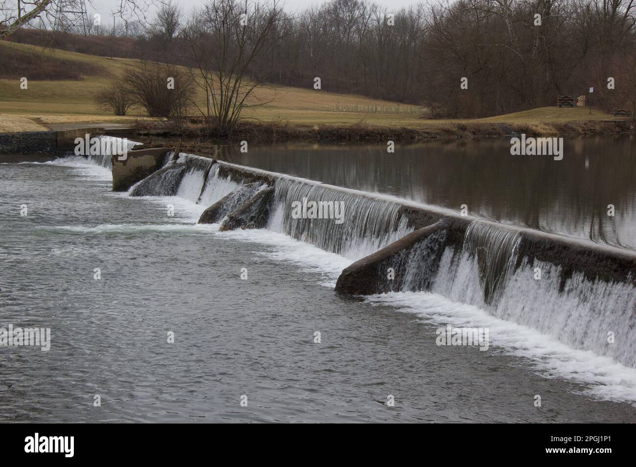 wehr's dam in Lehigh Valley Pennsylvania Stock Photo