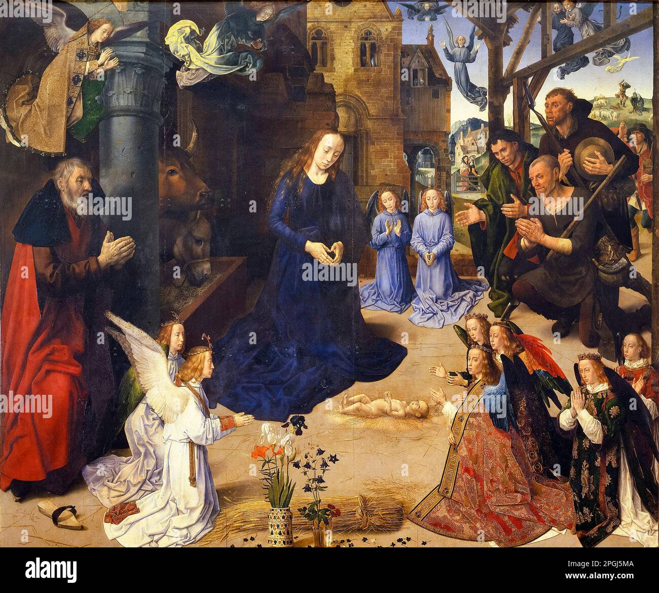 Hugo van der Goes painting, The Portinari Triptych, oil on panel, 1477-1478 Stock Photo
