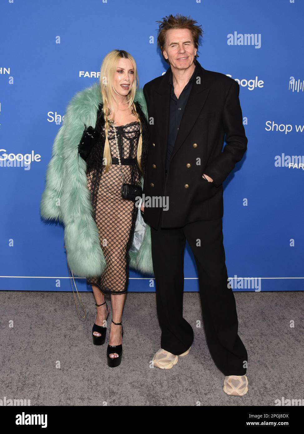 March 21, 2023, Hollywood, California, United States: Gela Nash-Taylor and John Taylor attend the Fashion Trust US Awards. (Credit Image: © Billy Bennight/ZUMA Press Wire) EDITORIAL USAGE ONLY! Not for Commercial USAGE! Stock Photo