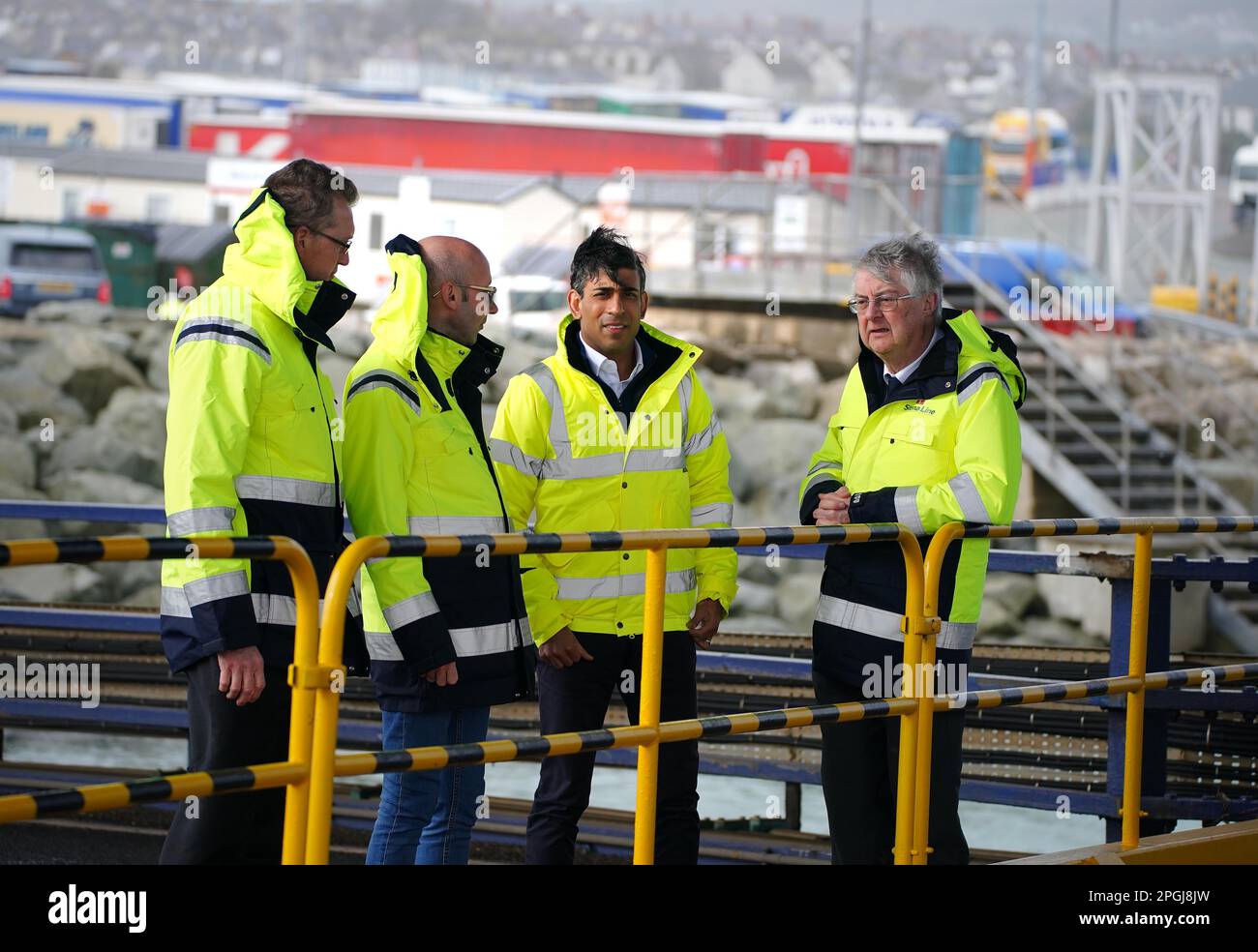 (left to right) Secretary of State for Wales David TC Davies, Stena