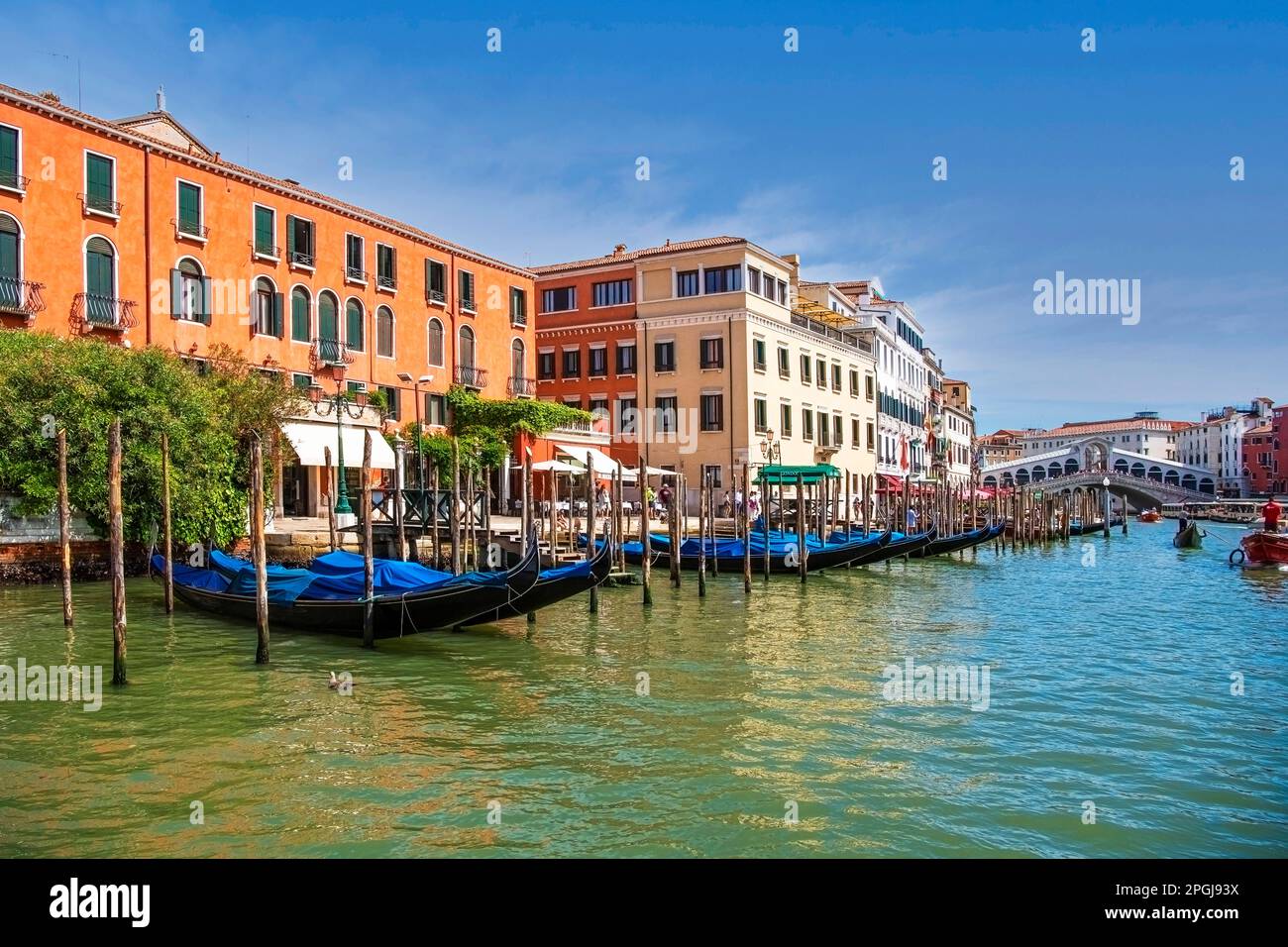 historical palaces on the Grand Canal, Italy, Venice Stock Photo