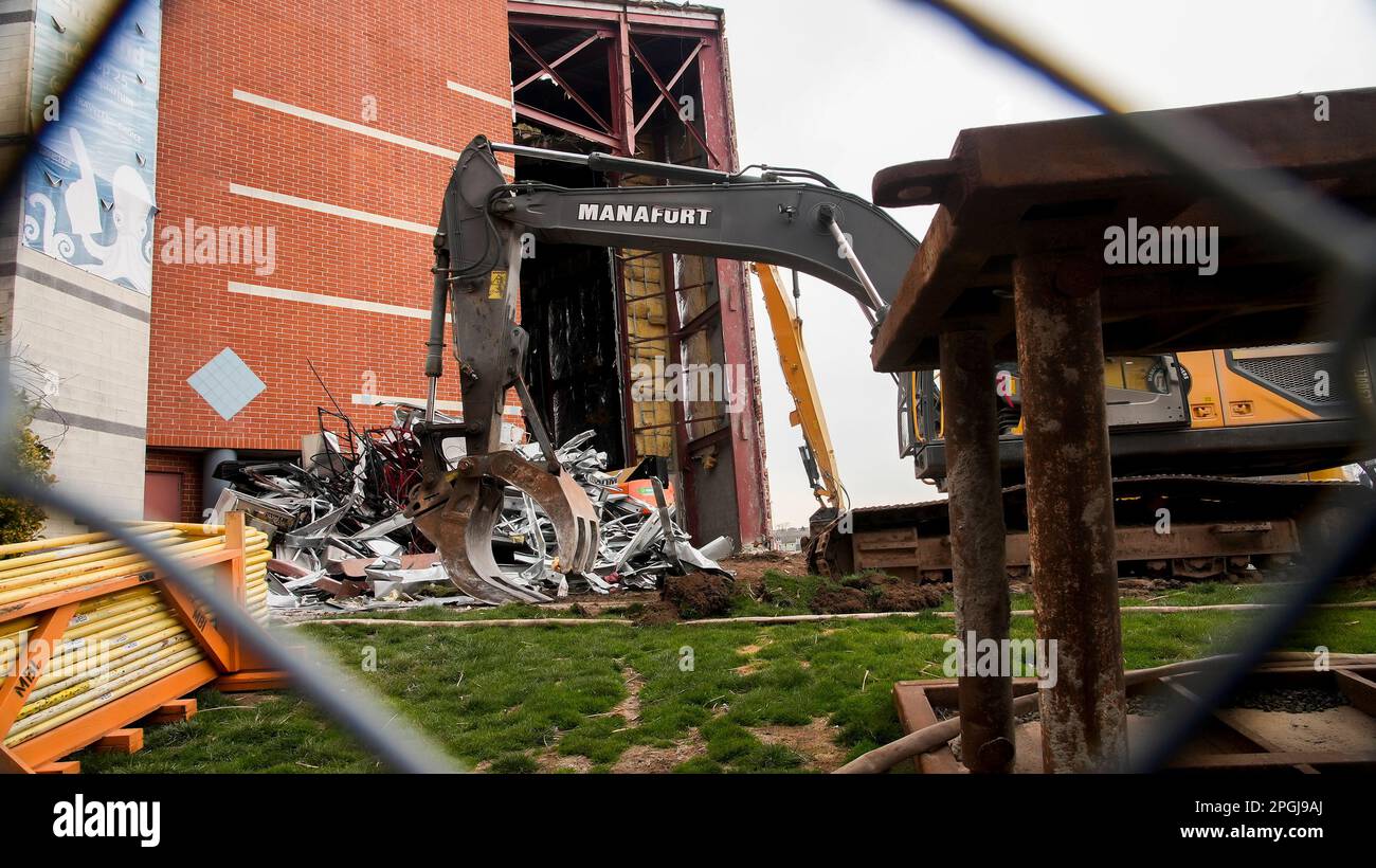 NORWALK, CT, USA MARCH, 22, 2023 IMAX building at the Maritime