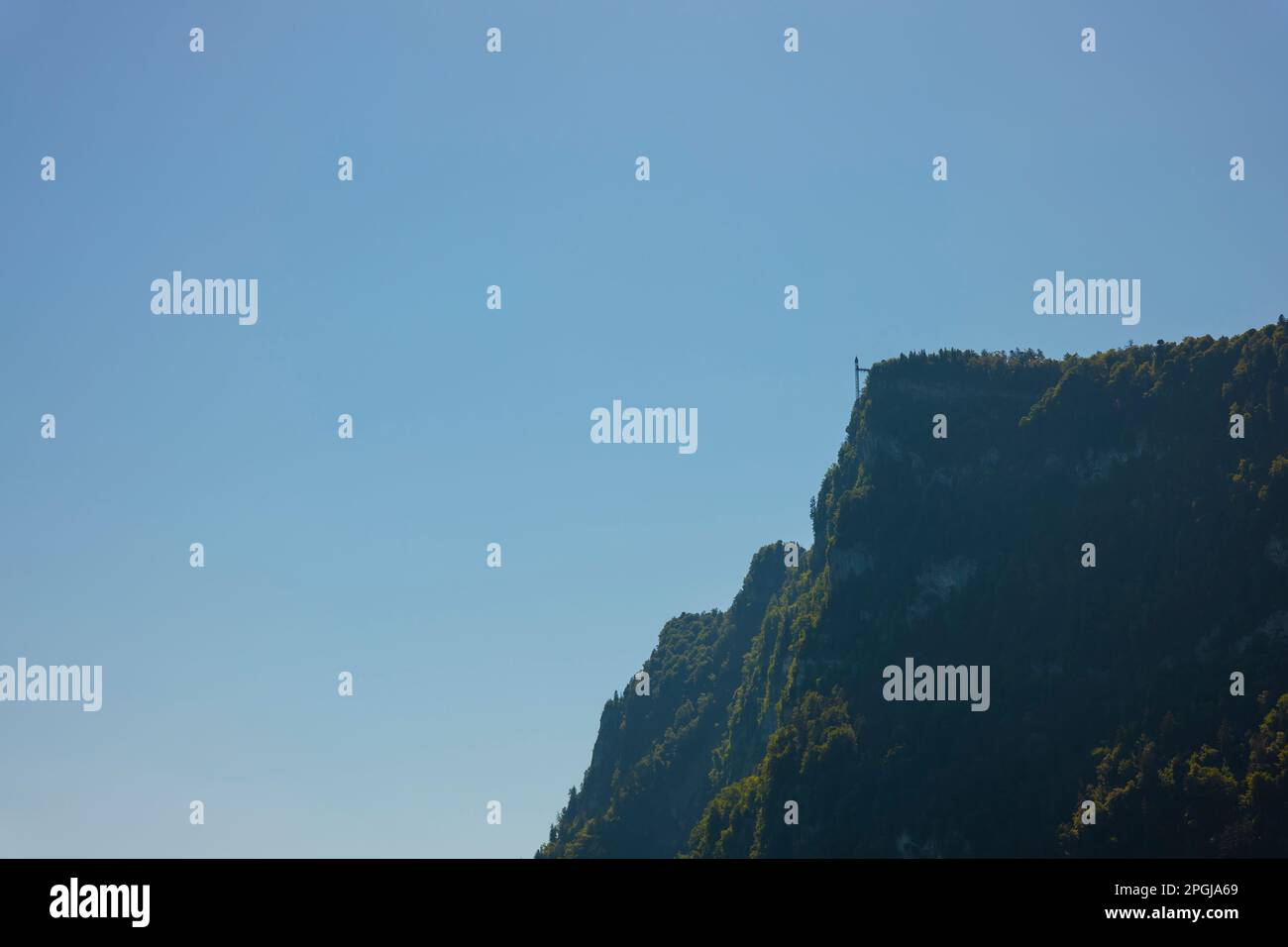 Highest Elevator in Europe on Mountain Peak with Clear Sky in a Sunny