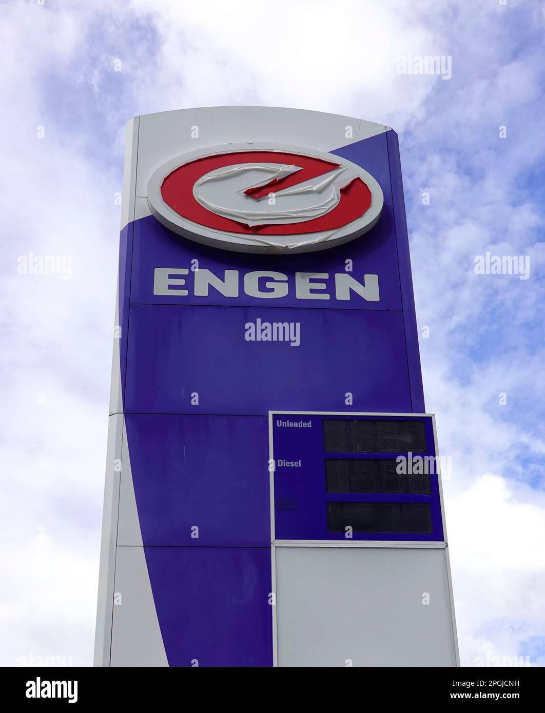 Engen Gas station, public ground, Mauritius Stock Photo Alamy