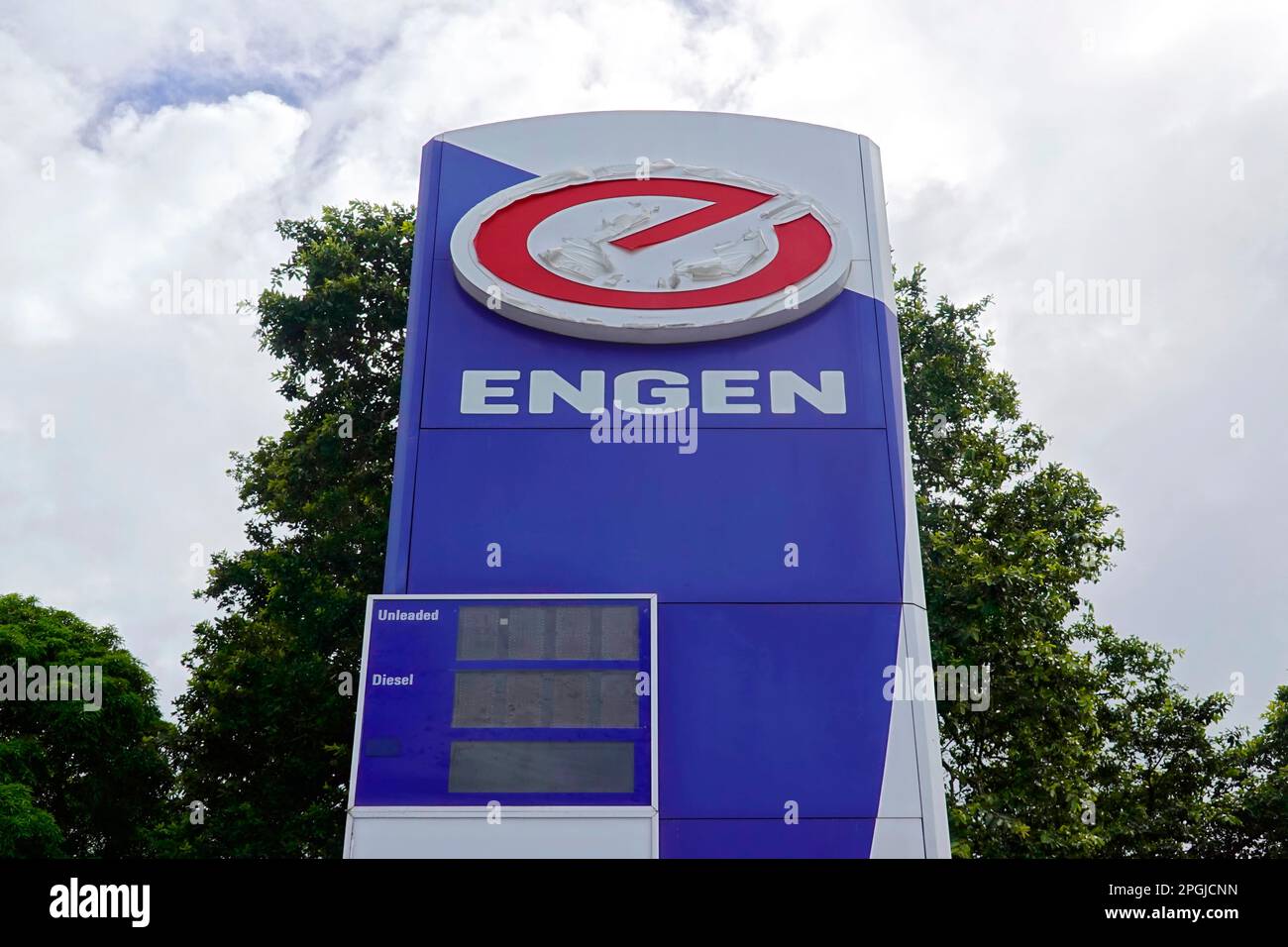 Engen Gas station, public ground, Mauritius Stock Photo Alamy