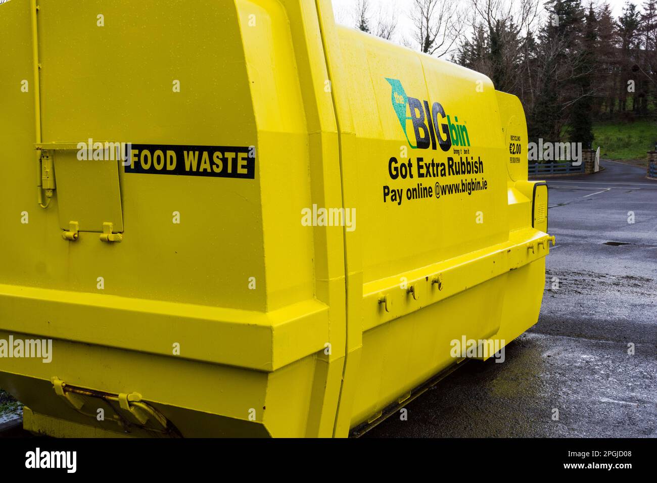 Food Waste section on Bigbin refuse disposal container. Payasyougo waste disposal points