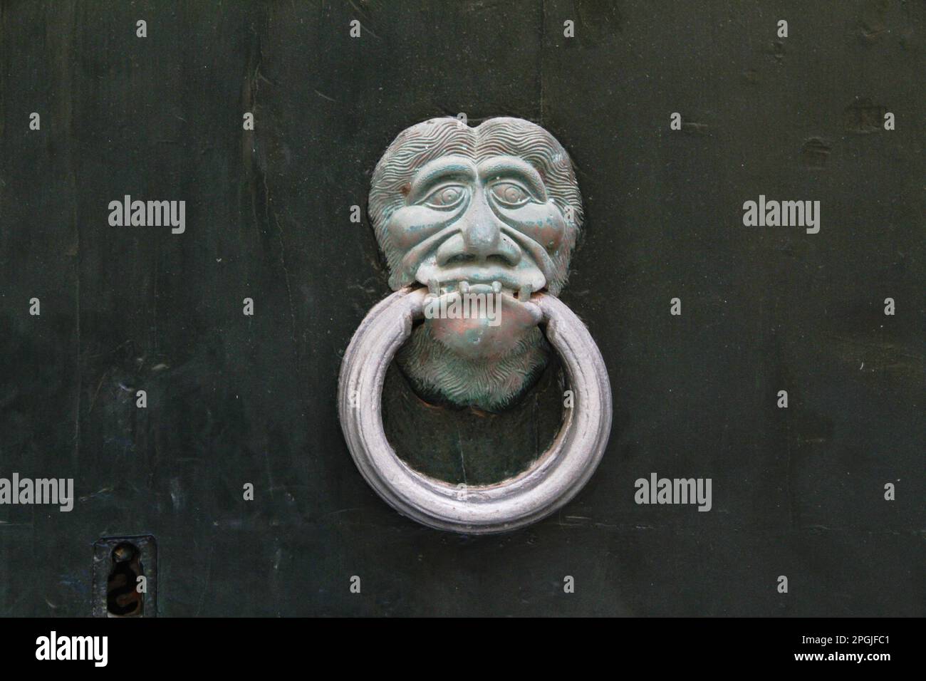 Antique door knocker in Gallipoli, Italy Stock Photo Alamy