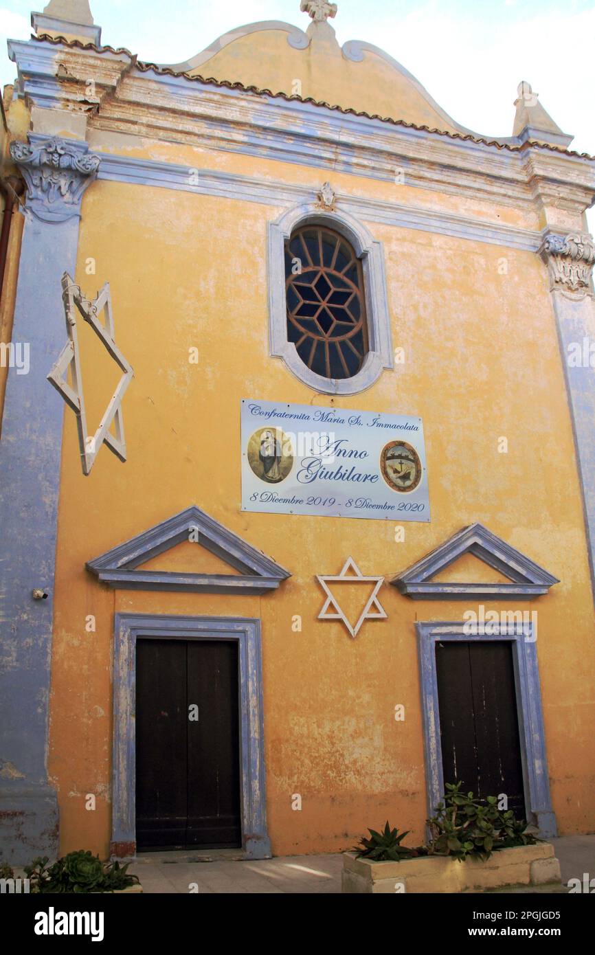 Gallipoli, Italy, Exterior view of the 18th century Chiesa della Madonna Immacolata Concezione. Stock Photo