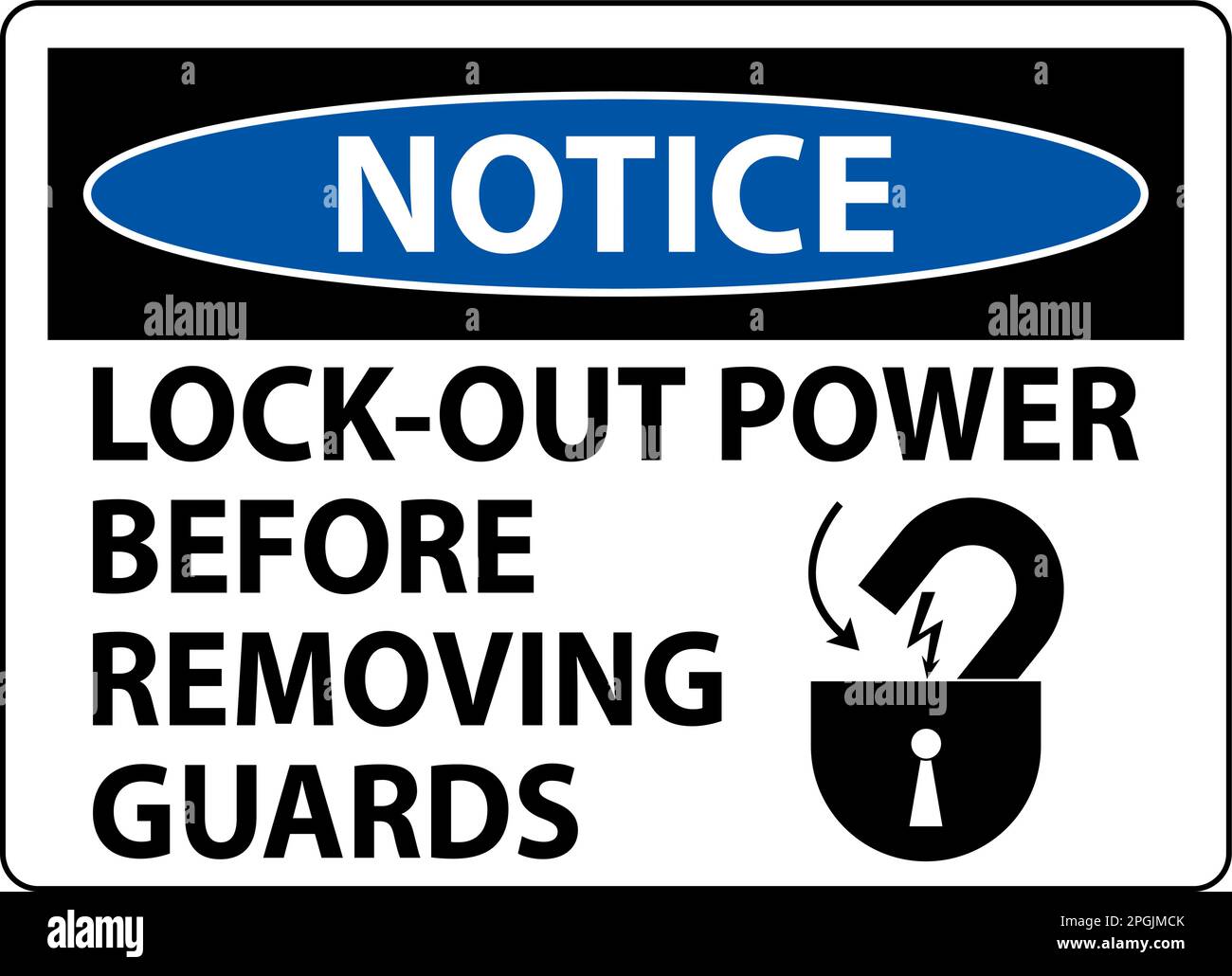 Notice Lock Out Power Label On White Background Stock Vector Image notice-lock-out-power-label-on-white-background-stock-vector-image