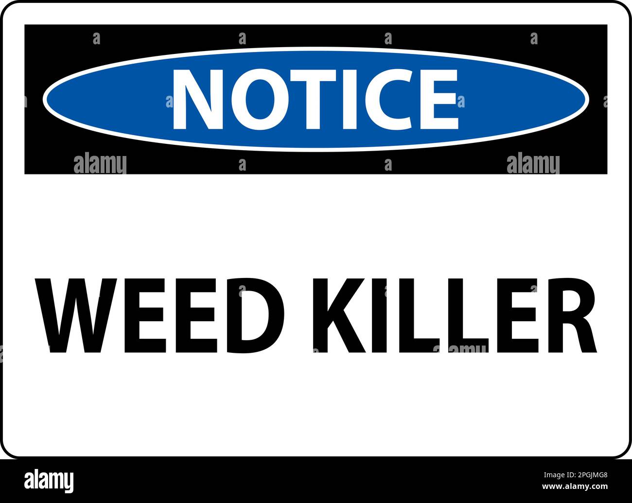 Notice Sign Weed Killer On White Background Stock Vector Image & Art