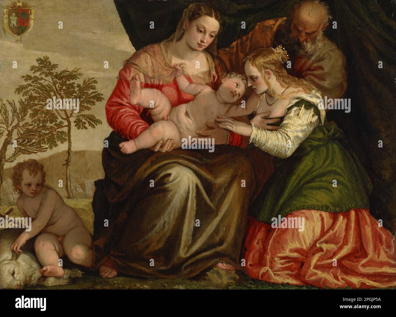 The Mystic Marriage of St. Catherine circa 1547 by Paolo Veronese Stock ...
