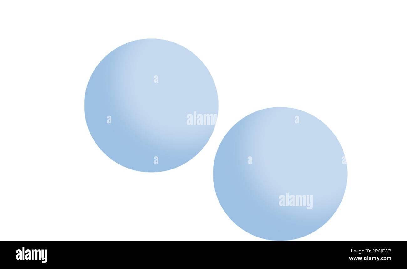 Illustration of two helium atoms Stock Photo