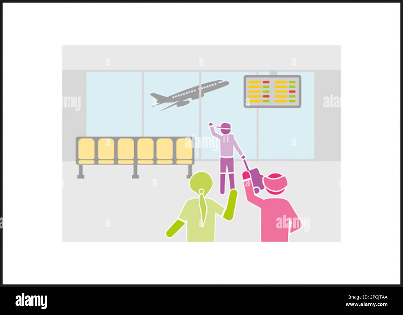 Waving goodbye at airport Stock Photo Alamy