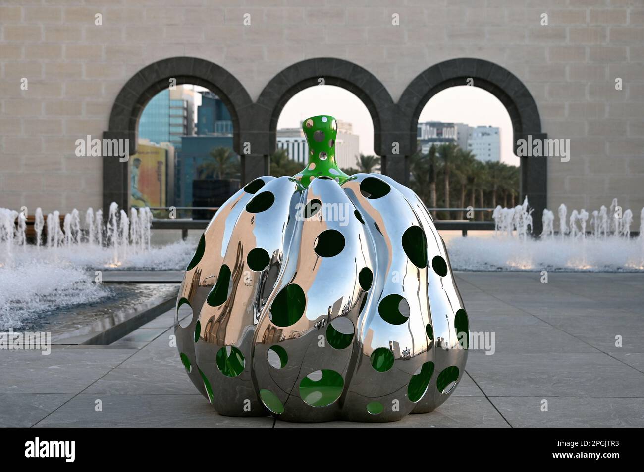 Sculptures on the Terrace of the Museum of Islamic Art by architect I