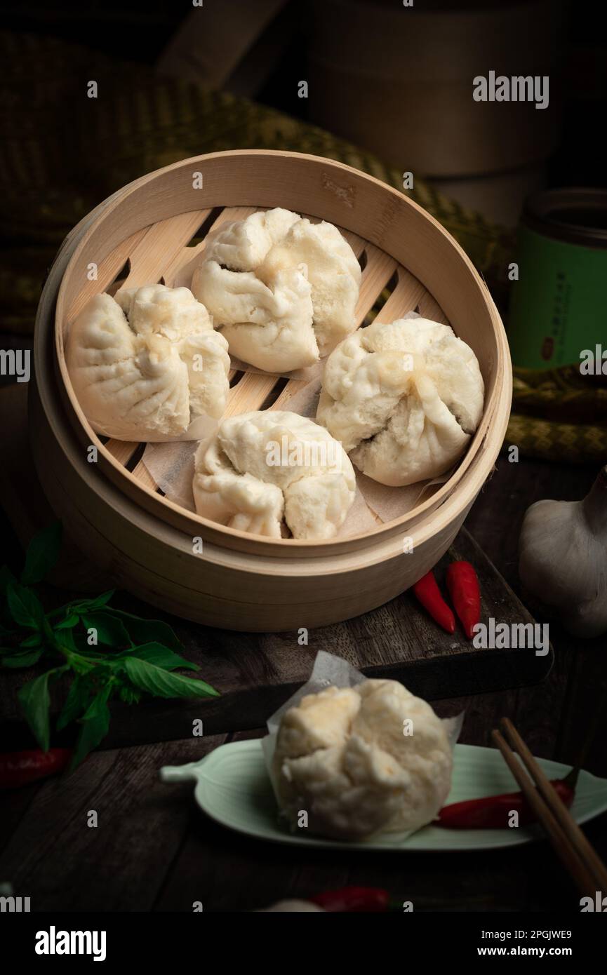 Hong Kong traditional dim sum is a very diverse and delicious delicacy, which is very common in Taiwan Stock Photo