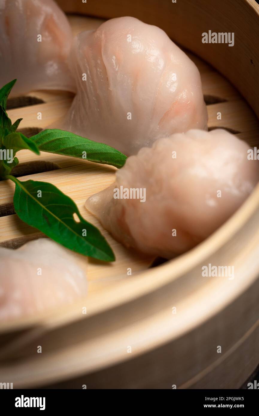 Hong Kong traditional dim sum is a very diverse and delicious delicacy, which is very common in Taiwan Stock Photo