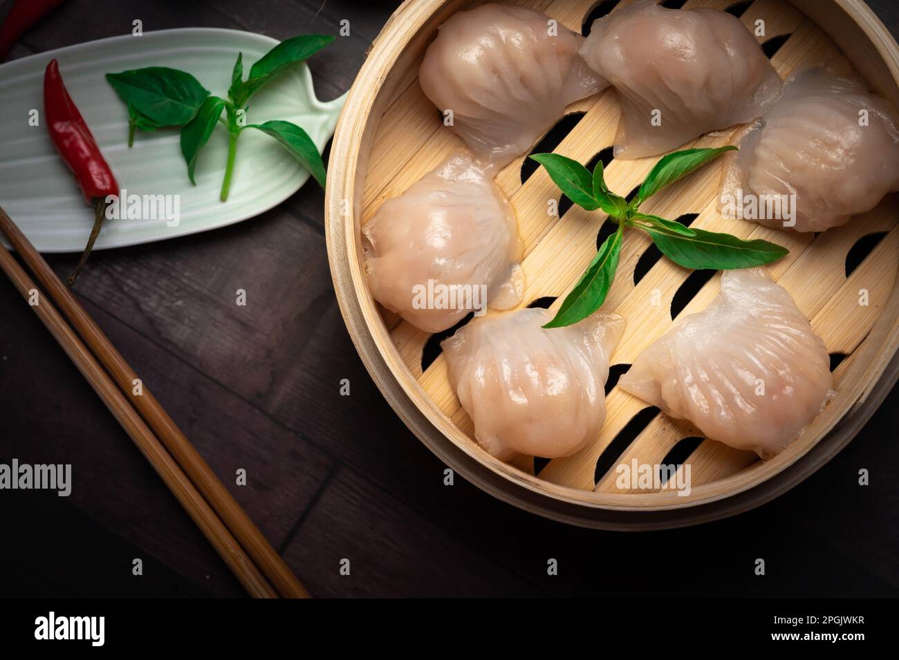 Hong Kong traditional dim sum is a very diverse and delicious delicacy, which is very common in Taiwan Stock Photo