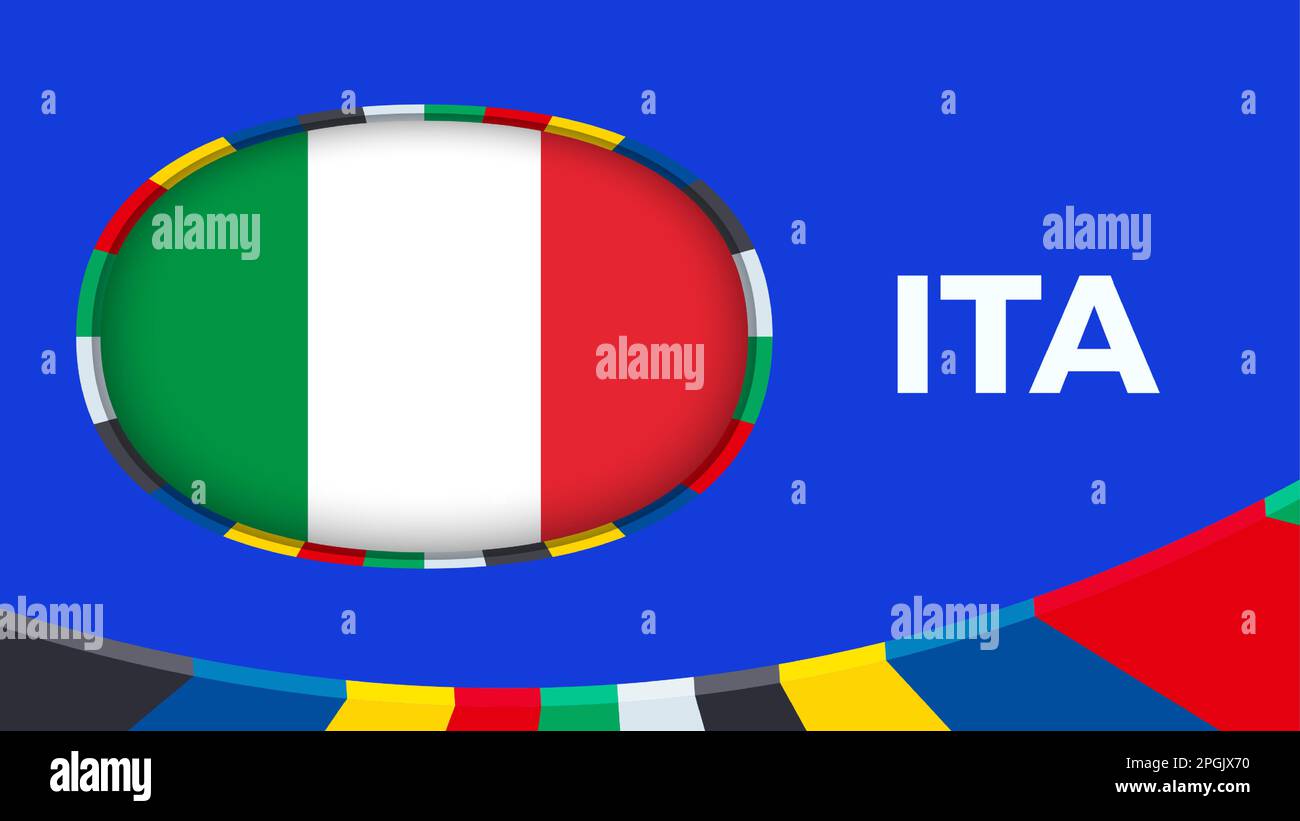 Italy flag stylized for European football tournament qualification