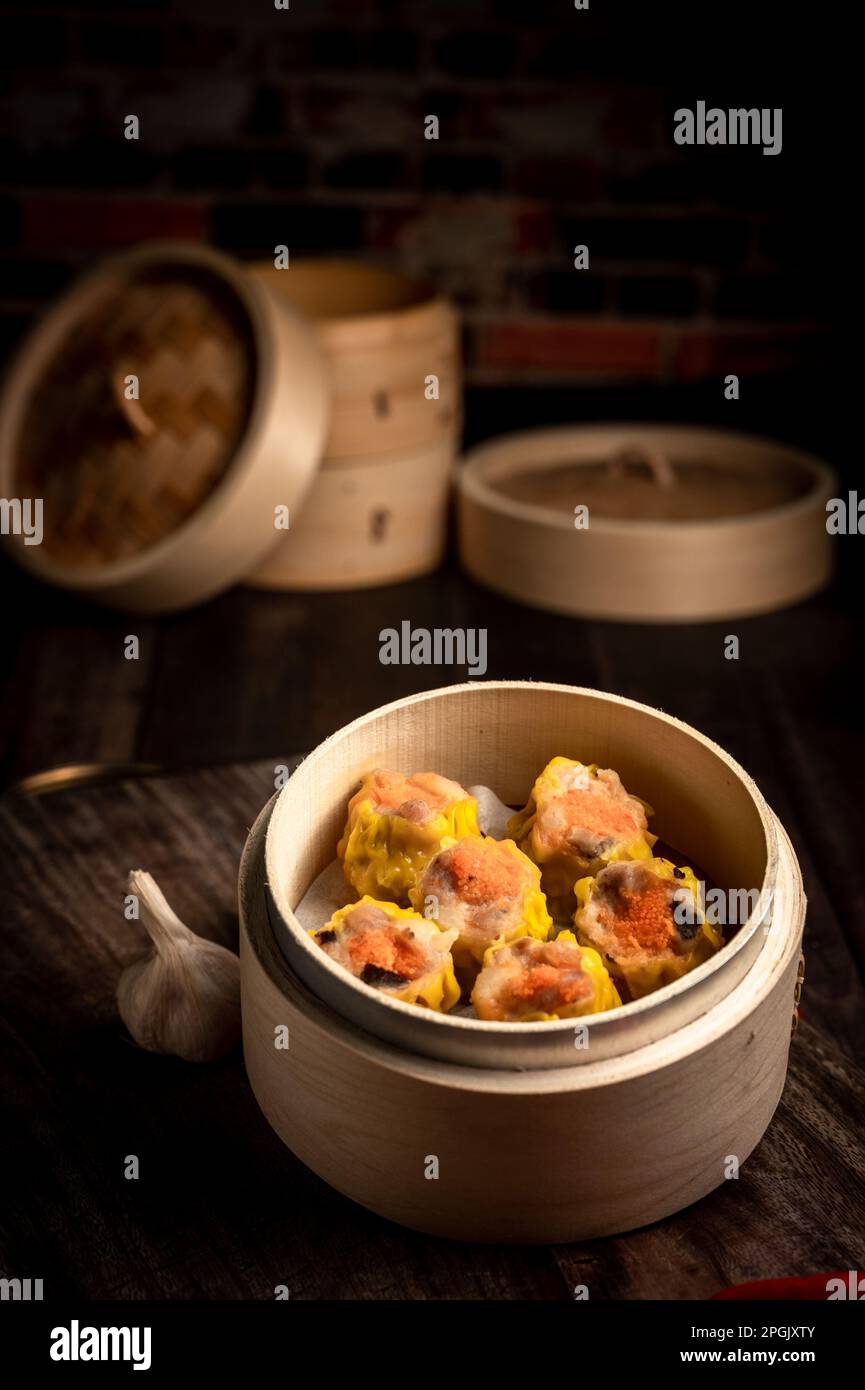 Hong Kong traditional dim sum is a very diverse and delicious delicacy, which is very common in Taiwan Stock Photo