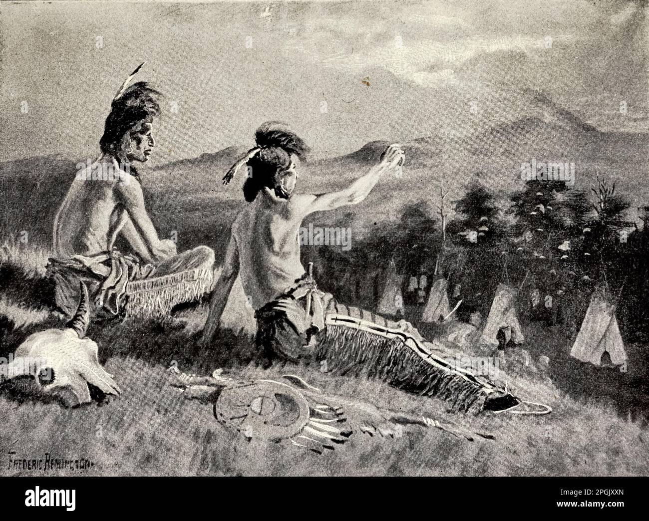 All the tribes beheld the signal, Saw the distant smoke ascending from