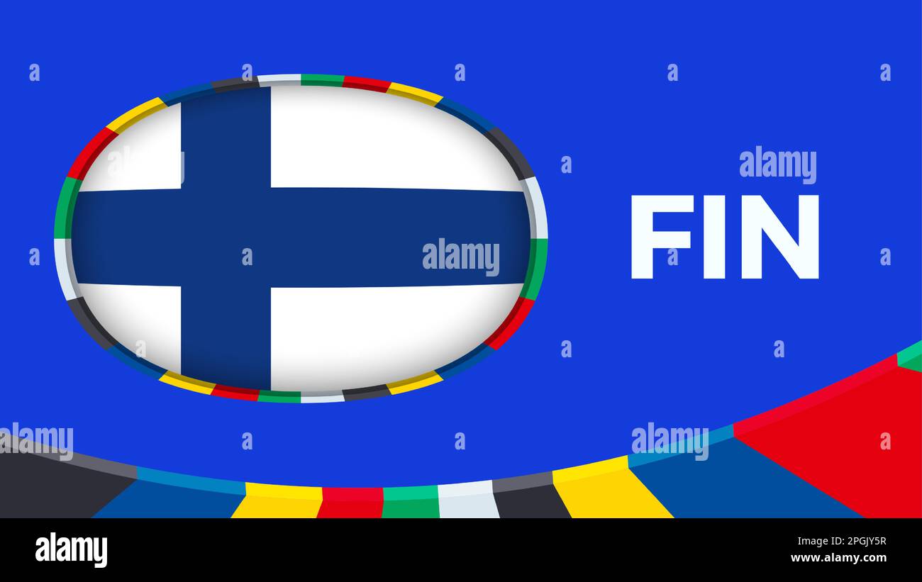 Finland flag stylized for European football tournament qualification