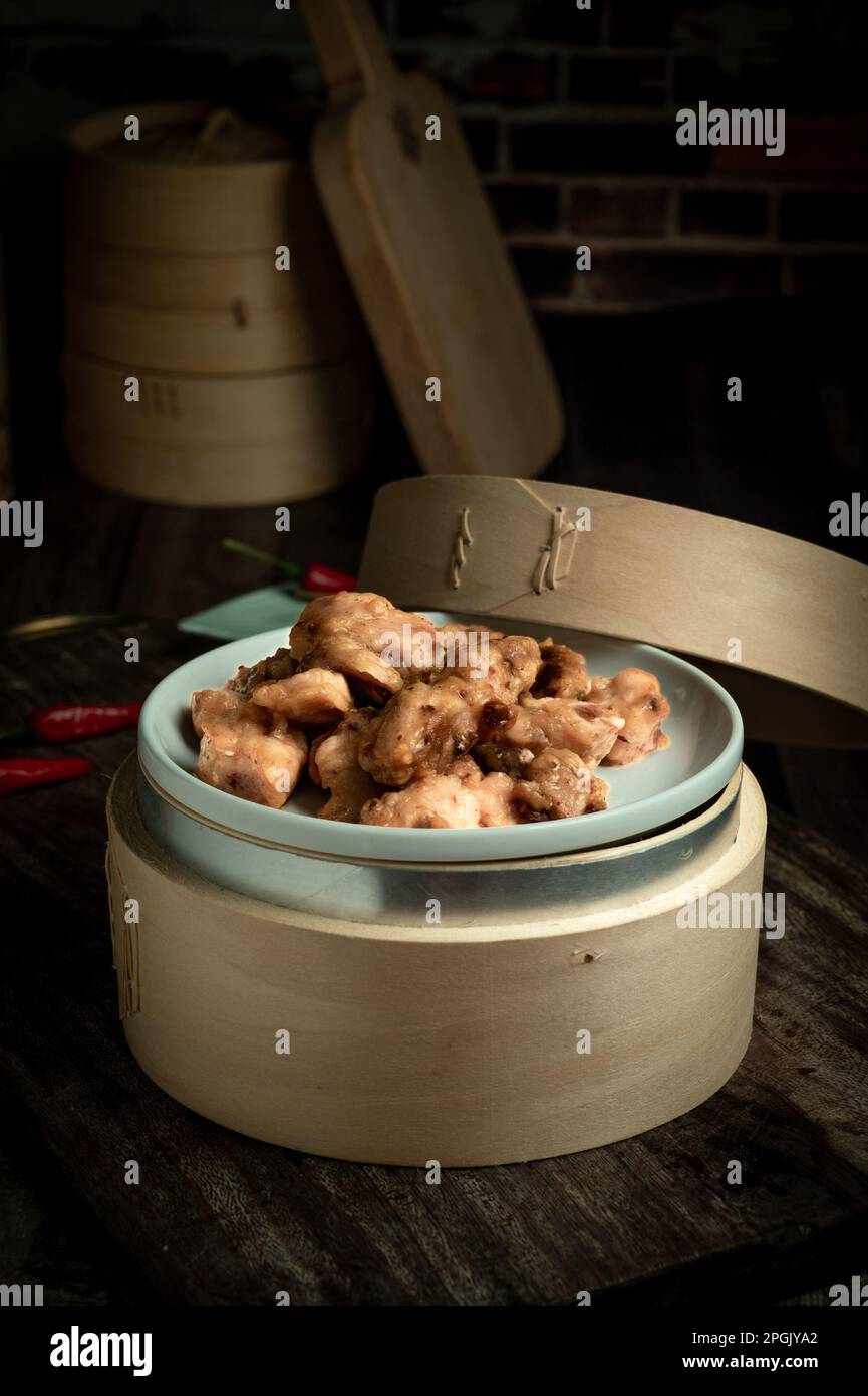 Hong Kong traditional dim sum is a very diverse and delicious delicacy, which is very common in Taiwan Stock Photo