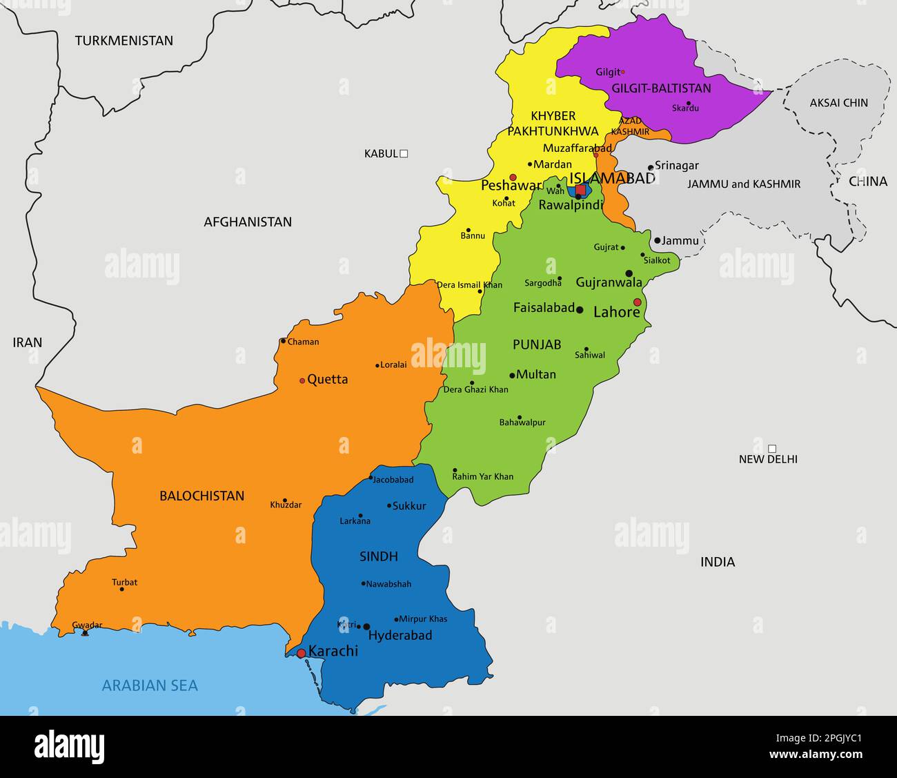Political Map Of Pakistan, Pakistan Provinces Map, Pakistan, 51 OFF