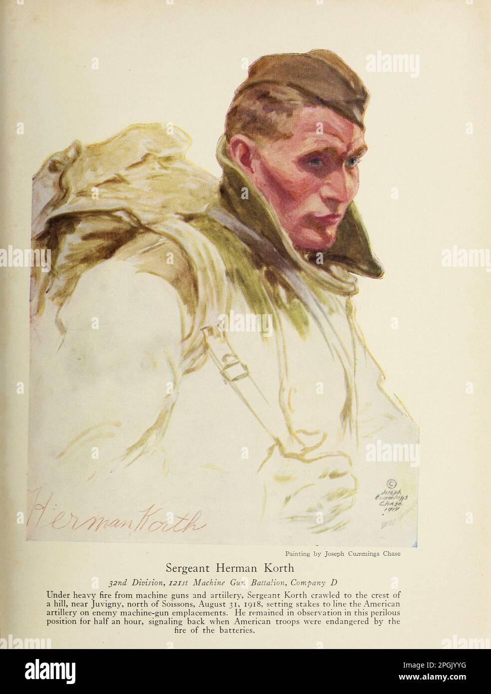 Sergeant Herman Korth 32nd Division, 121st Machine Gun Battalion ...
