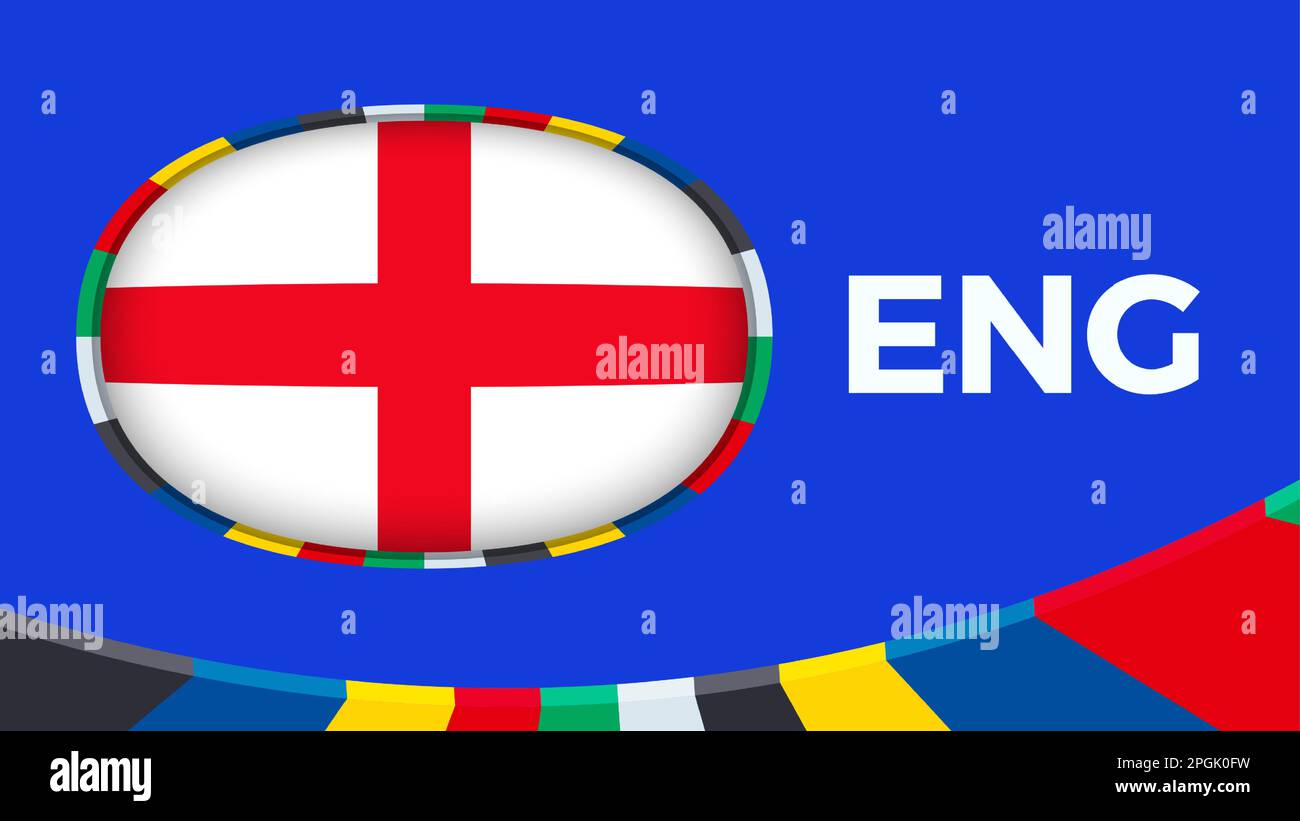 England flag stylized for European football tournament qualification. Flag on vector background