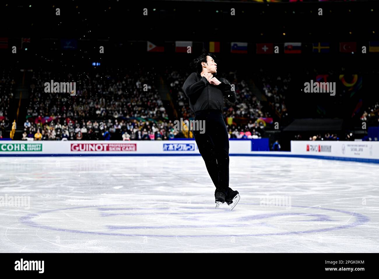 Saitama, Japan. 23rd Mar, 2023. Sota YAMAMOTO (JPN), during Men Short Program, at the ISU World Figure Skating Championships 2023, at Saitama Super Arena, on March 23, 2023 in Saitama, Japan. Credit: Raniero Corbelletti/AFLO/Alamy Live News Stock Photo