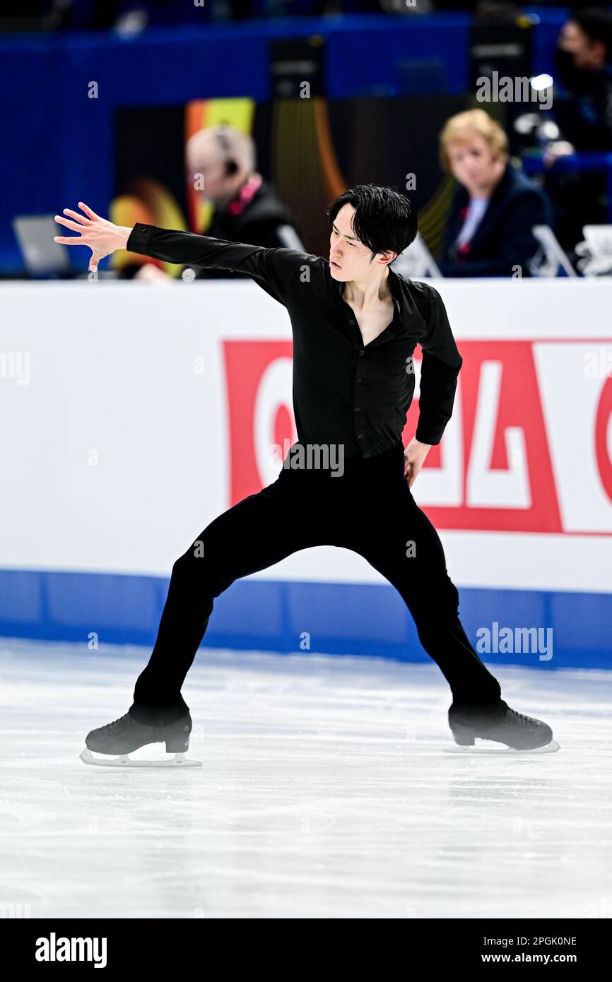 Saitama, Japan. 23rd Mar, 2023. Sota YAMAMOTO (JPN), during Men Short Program, at the ISU World Figure Skating Championships 2023, at Saitama Super Arena, on March 23, 2023 in Saitama, Japan. Credit: Raniero Corbelletti/AFLO/Alamy Live News Stock Photo