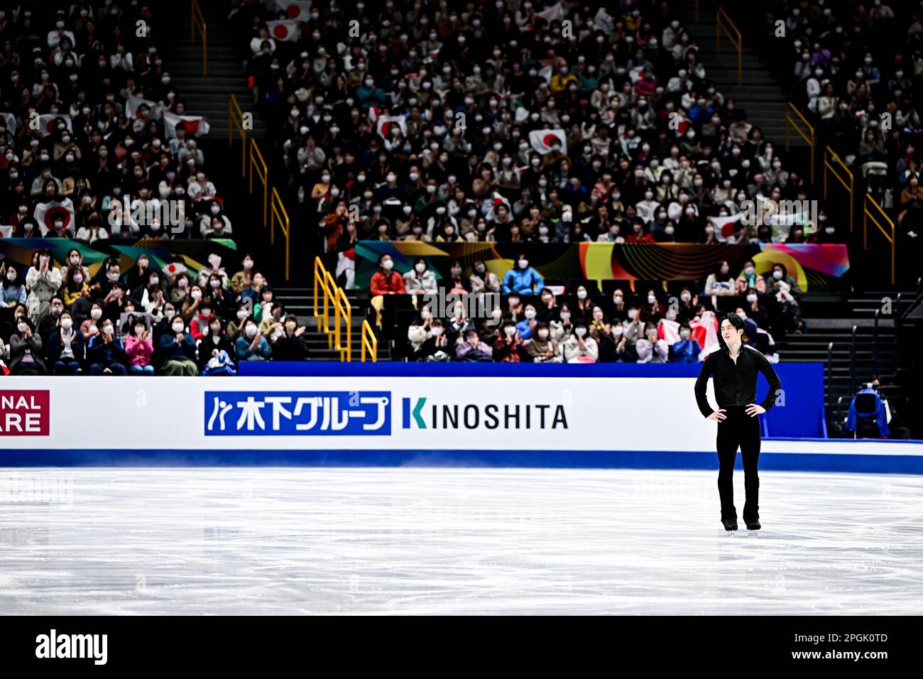 Saitama, Japan. 23rd Mar, 2023. Sota YAMAMOTO (JPN), during Men Short Program, at the ISU World Figure Skating Championships 2023, at Saitama Super Arena, on March 23, 2023 in Saitama, Japan. Credit: Raniero Corbelletti/AFLO/Alamy Live News Stock Photo