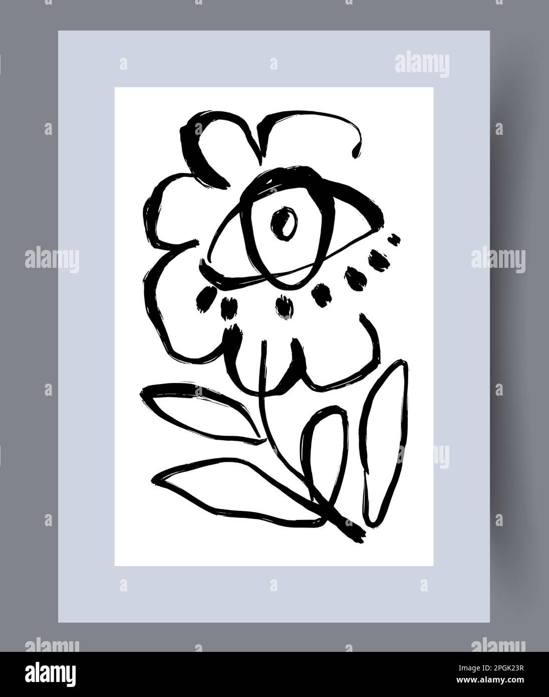 Still life flower esoteric eye wall art print Stock Vector Image & Art ...