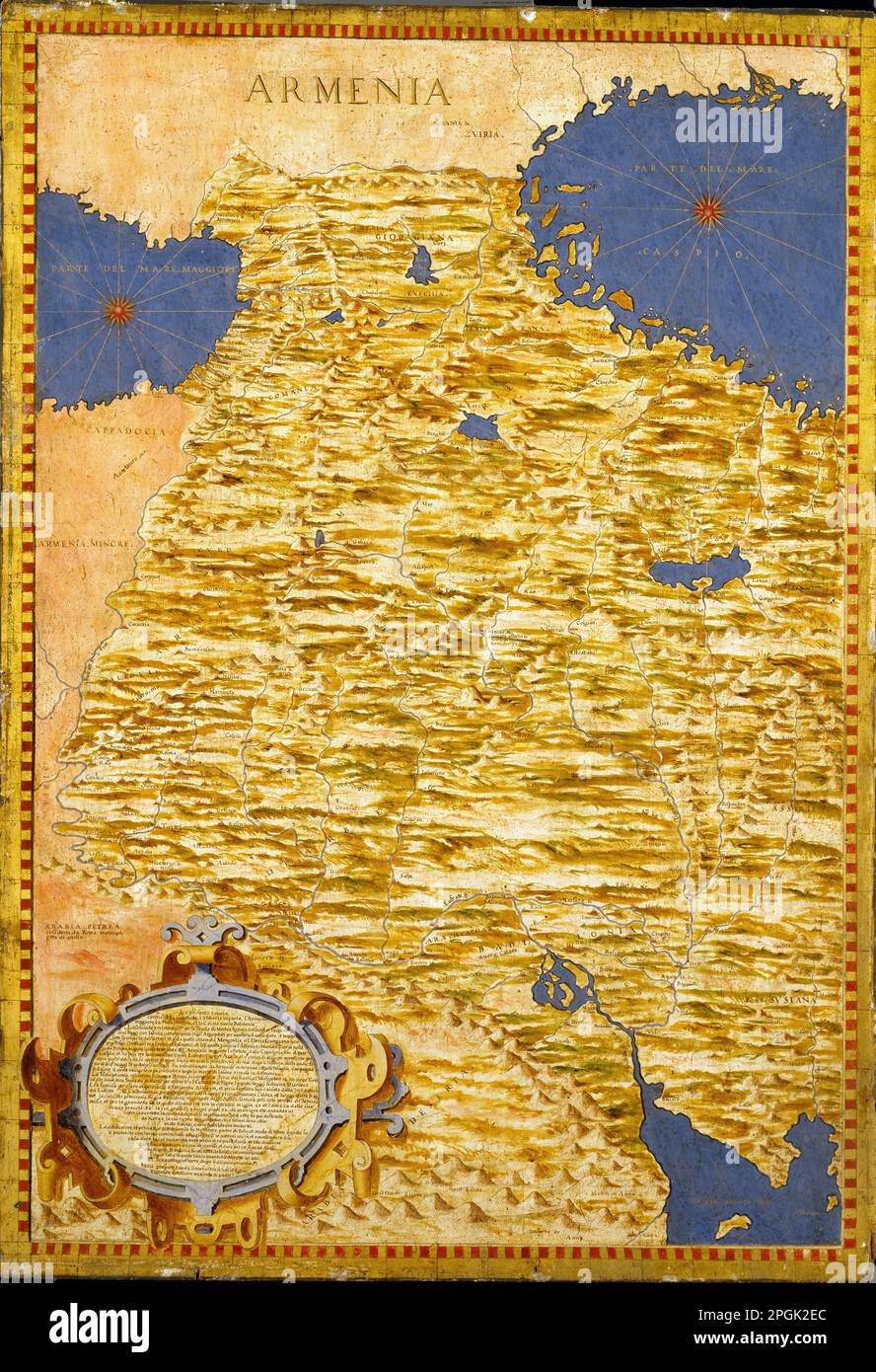 Middle east: Georgia, Armenia, Azerbaijan, Iraq, Western Iran (1565 - 1575) by  Egnazio Danti Stock Photo