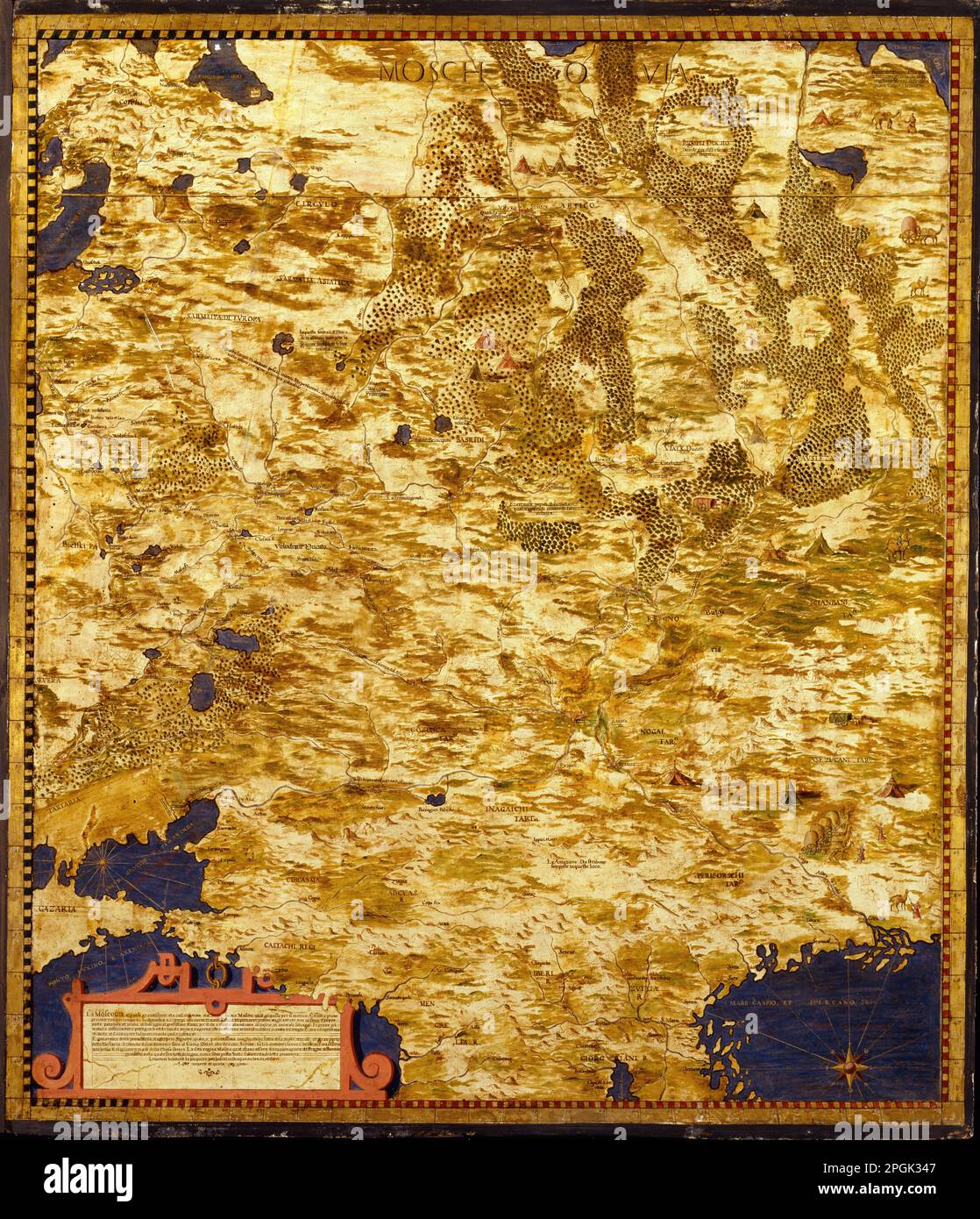 Russia circa 1565 by  Egnazio Danti Stock Photo