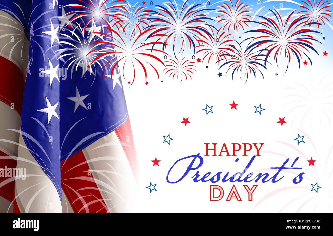 Happy President's Day - federal holiday. American national flag and ...
