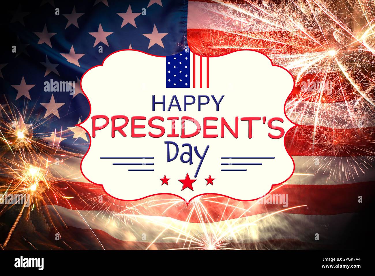 Happy President's Day - federal holiday. National American flag and ...