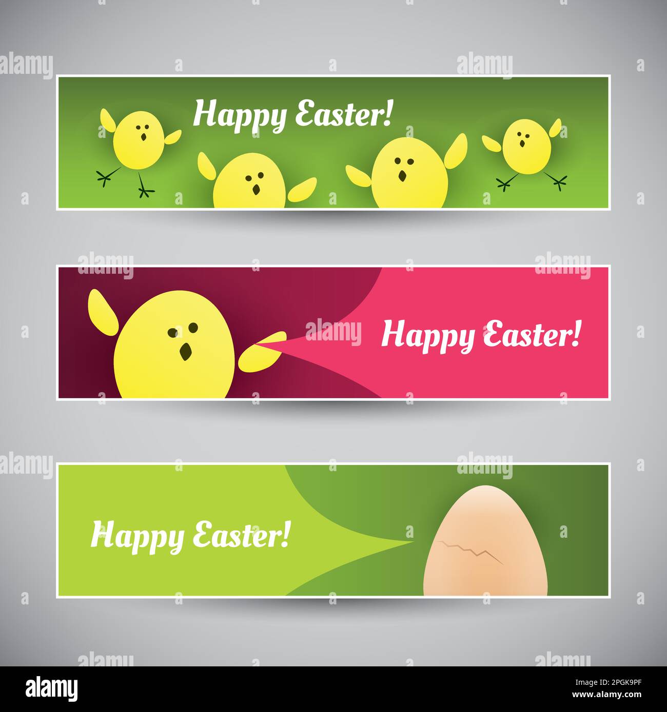 Happy easter banners stock vector image art alamy