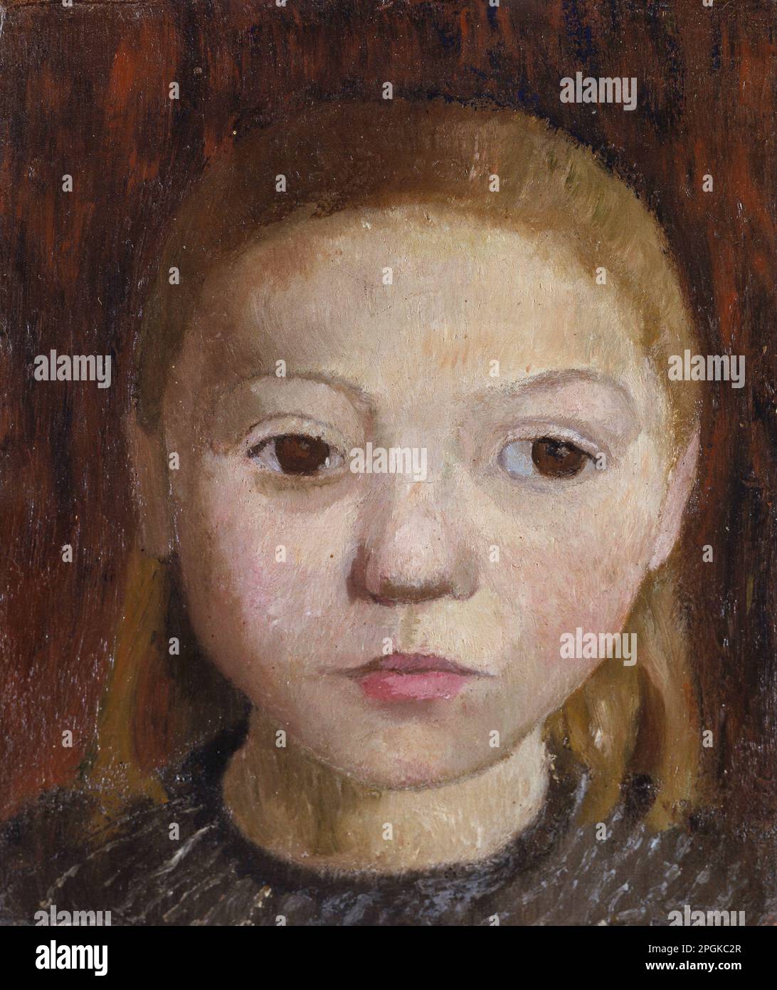 Head of a Girl  circa 1906 by  Paula Modersohn-Becker Stock Photo