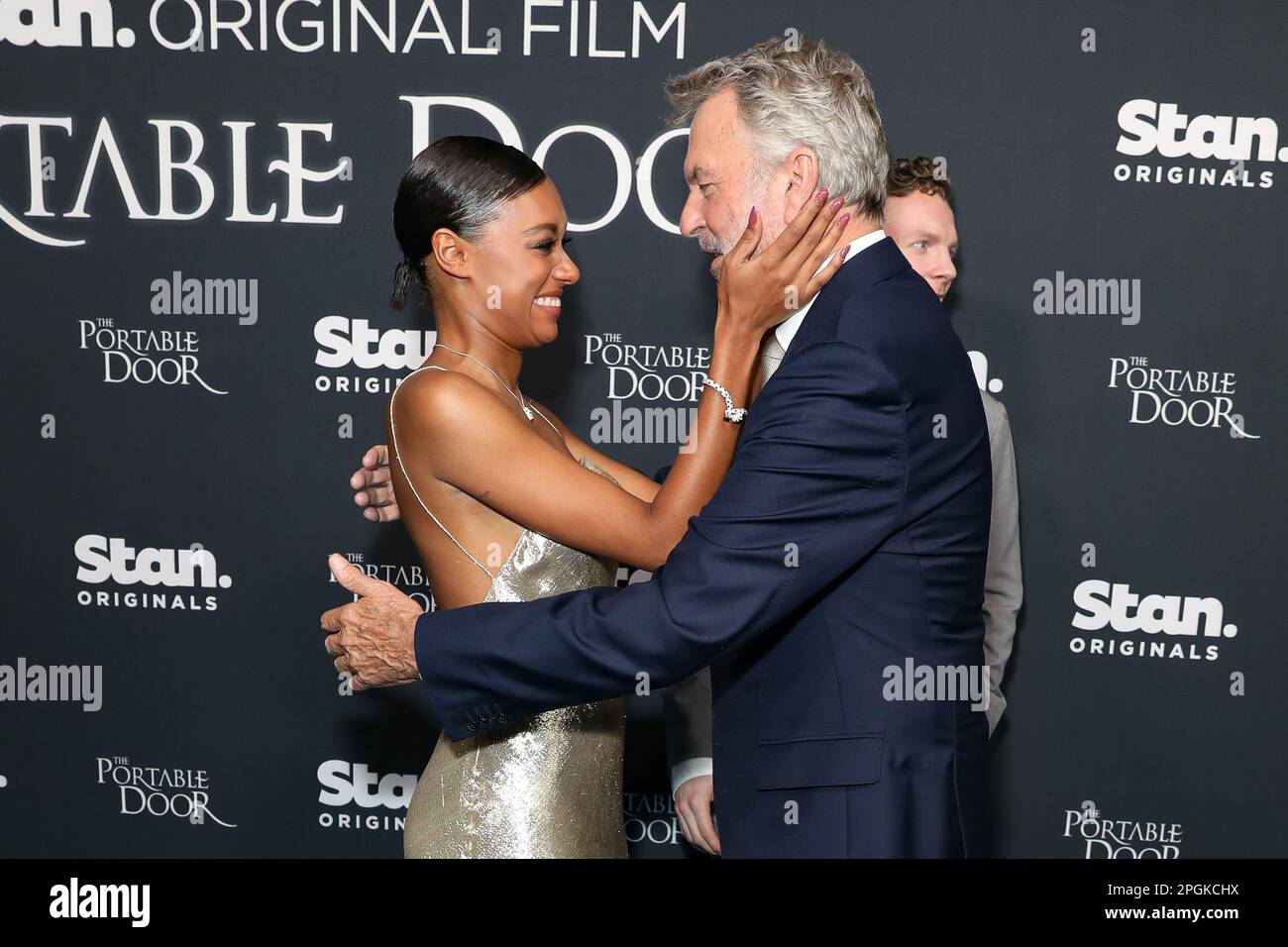 March 23, 2023: SOPHIE WILDE and SAM NEILL attends the World Premiere of 'The  Portable Door' at Hoyts Entertainment Quarter on March 23, 2023 in Sydney,  NSW Australia (Credit Image: © Christopher