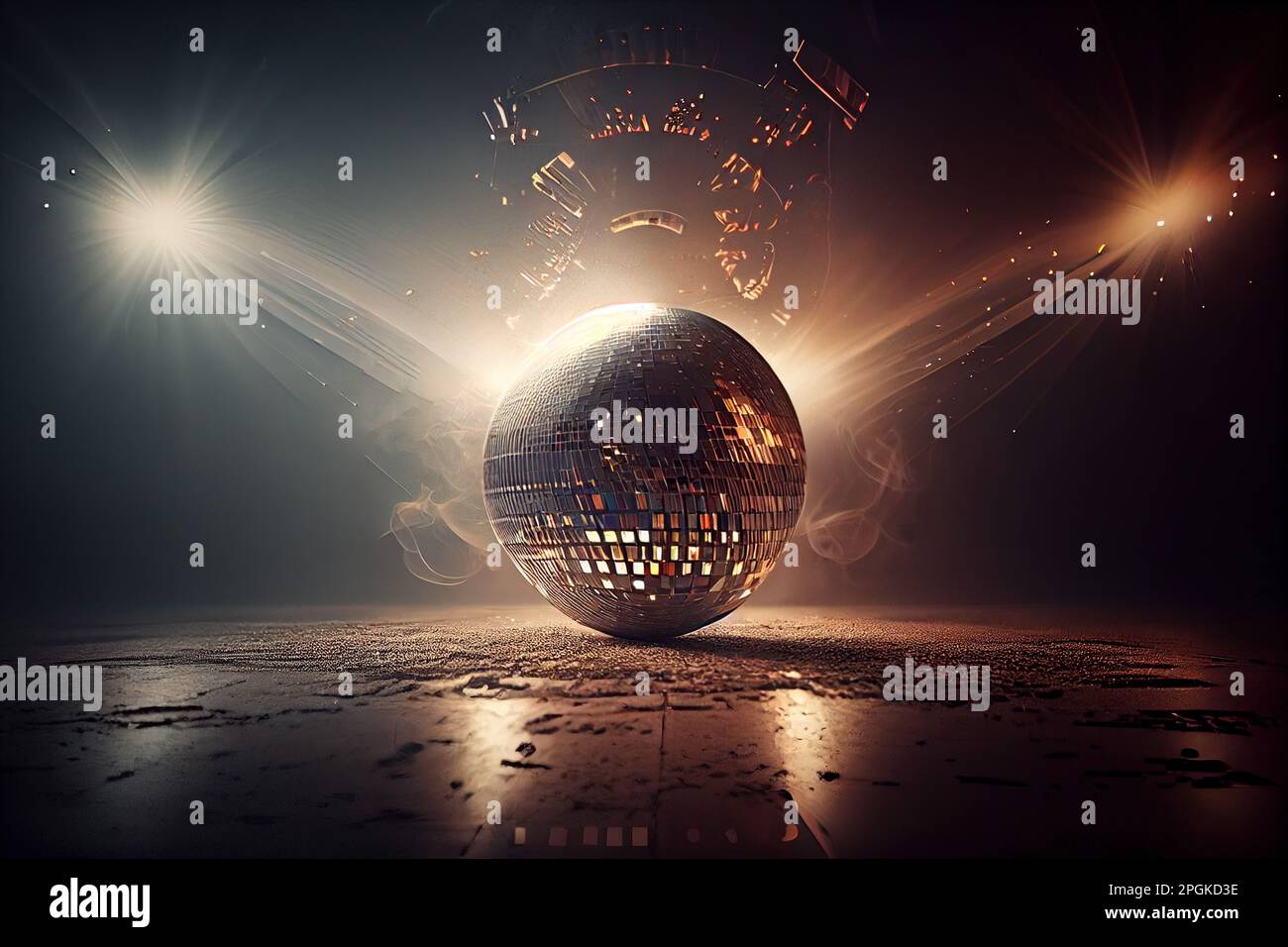 Glitter ball on dance floor hi-res stock photography and images - Alamy