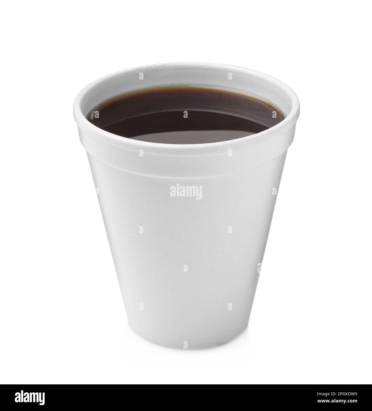 Styrofoam cup with coffee isolated on white Stock Photo Alamy