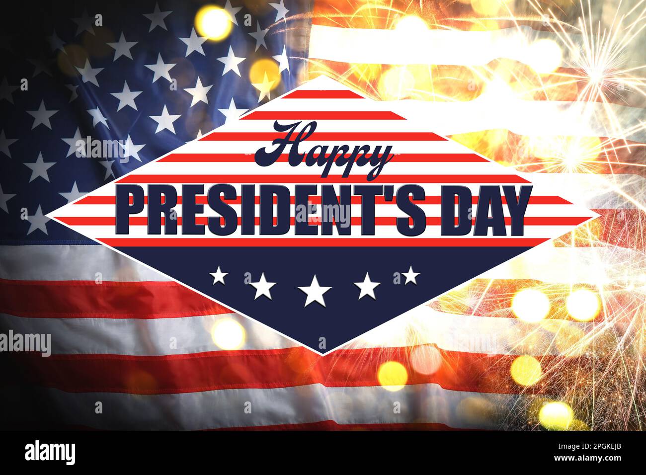 Happy President's Day - federal holiday. National American flag and ...