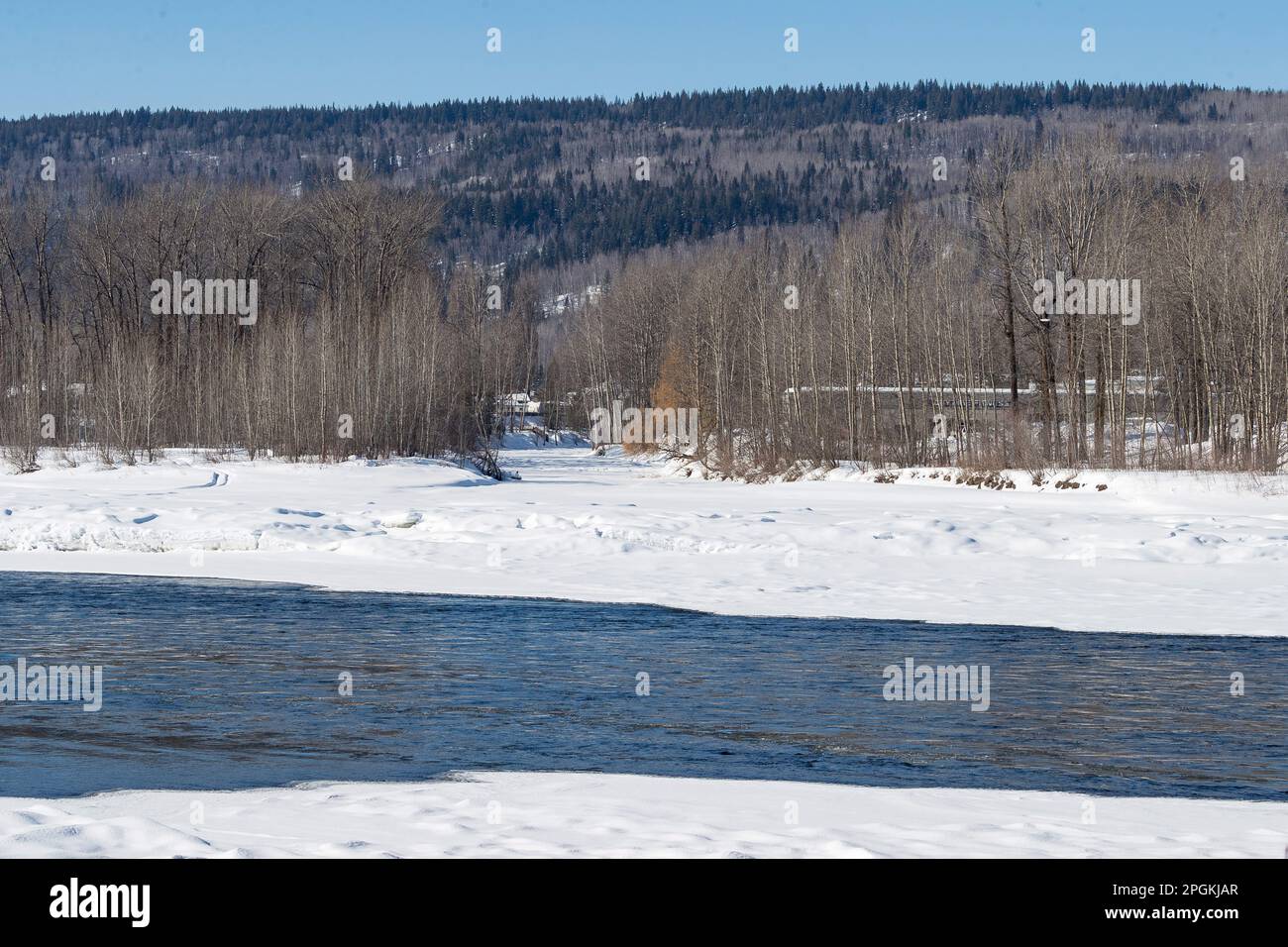 Quesnel, Canada. 09th Mar, 2023. The entrance of Baker Creek with the