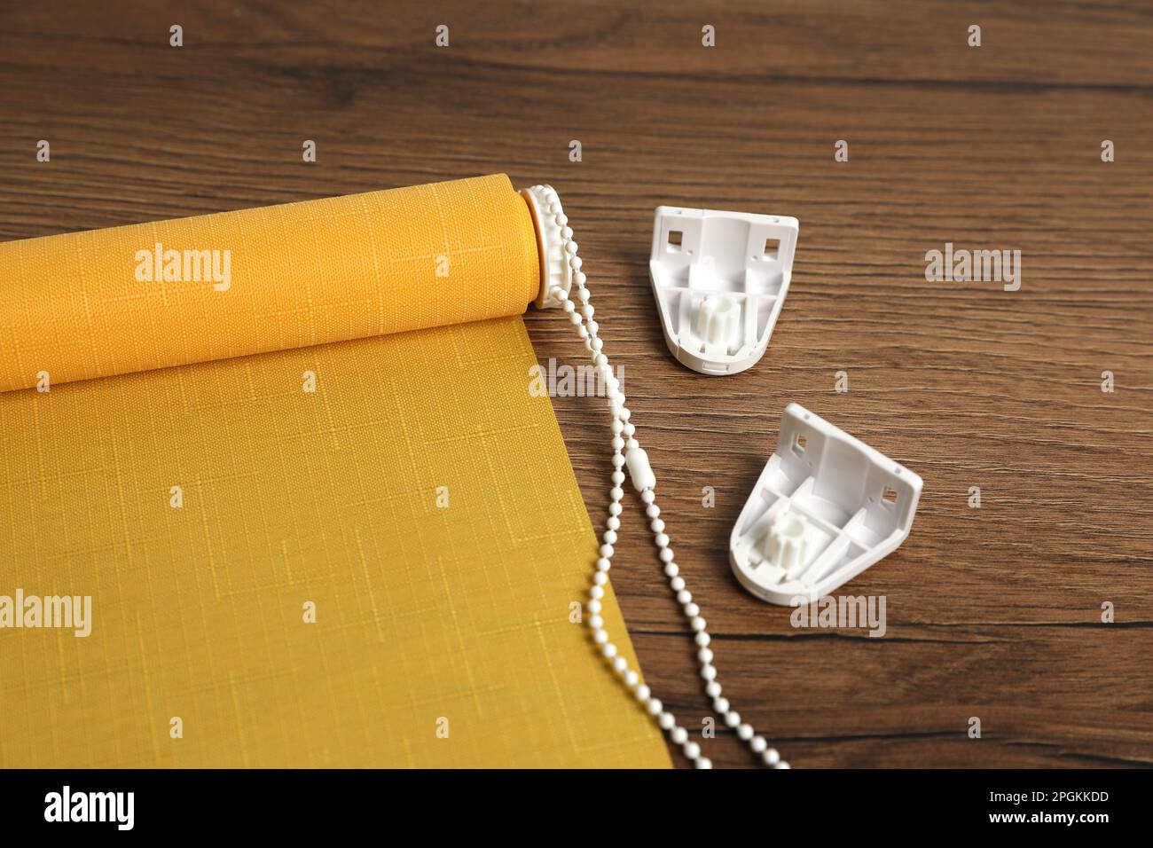 Stylish roller window blinds and details Stock Photo
