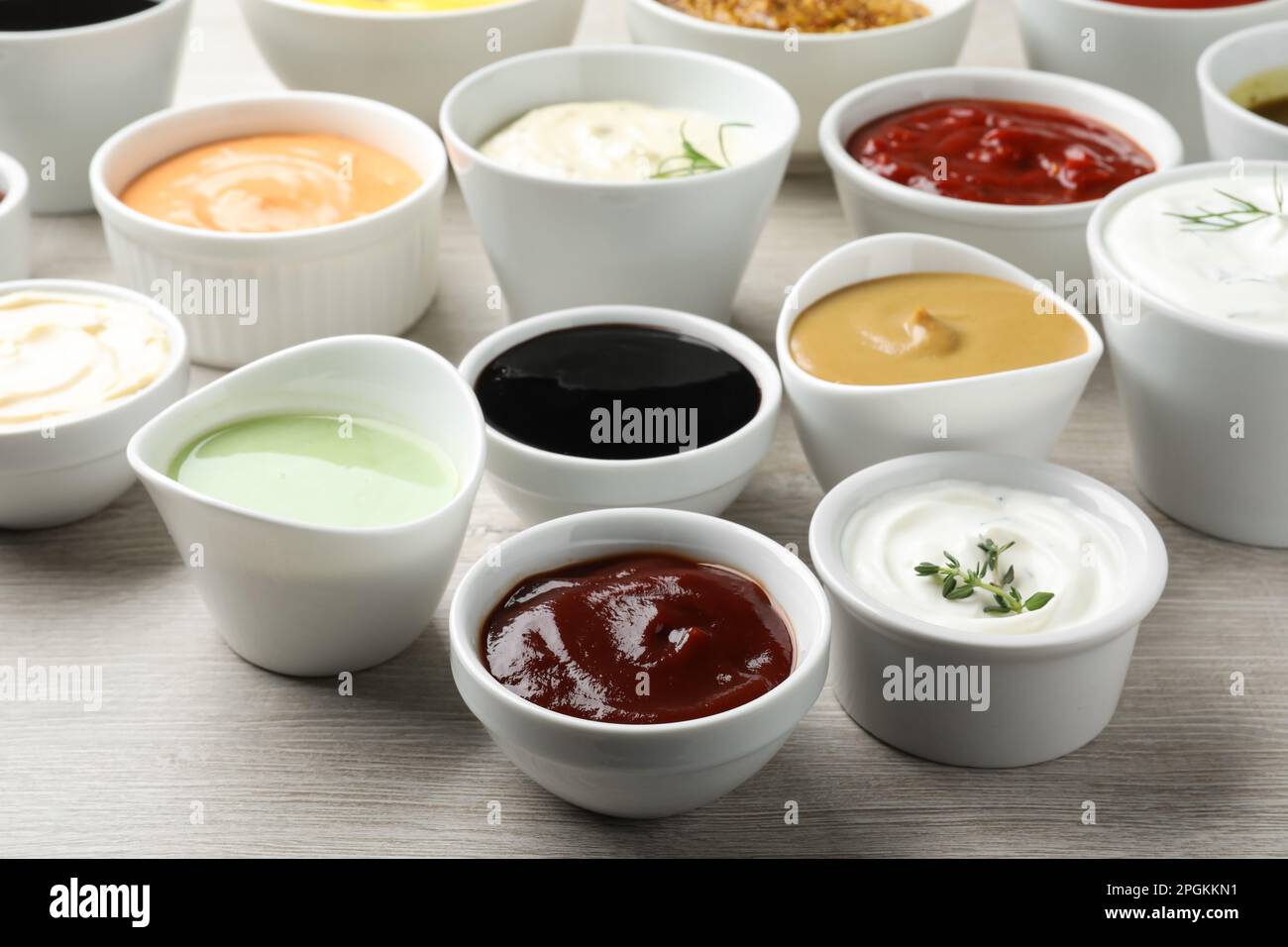 Many sauces hi-res stock photography and images - Alamy