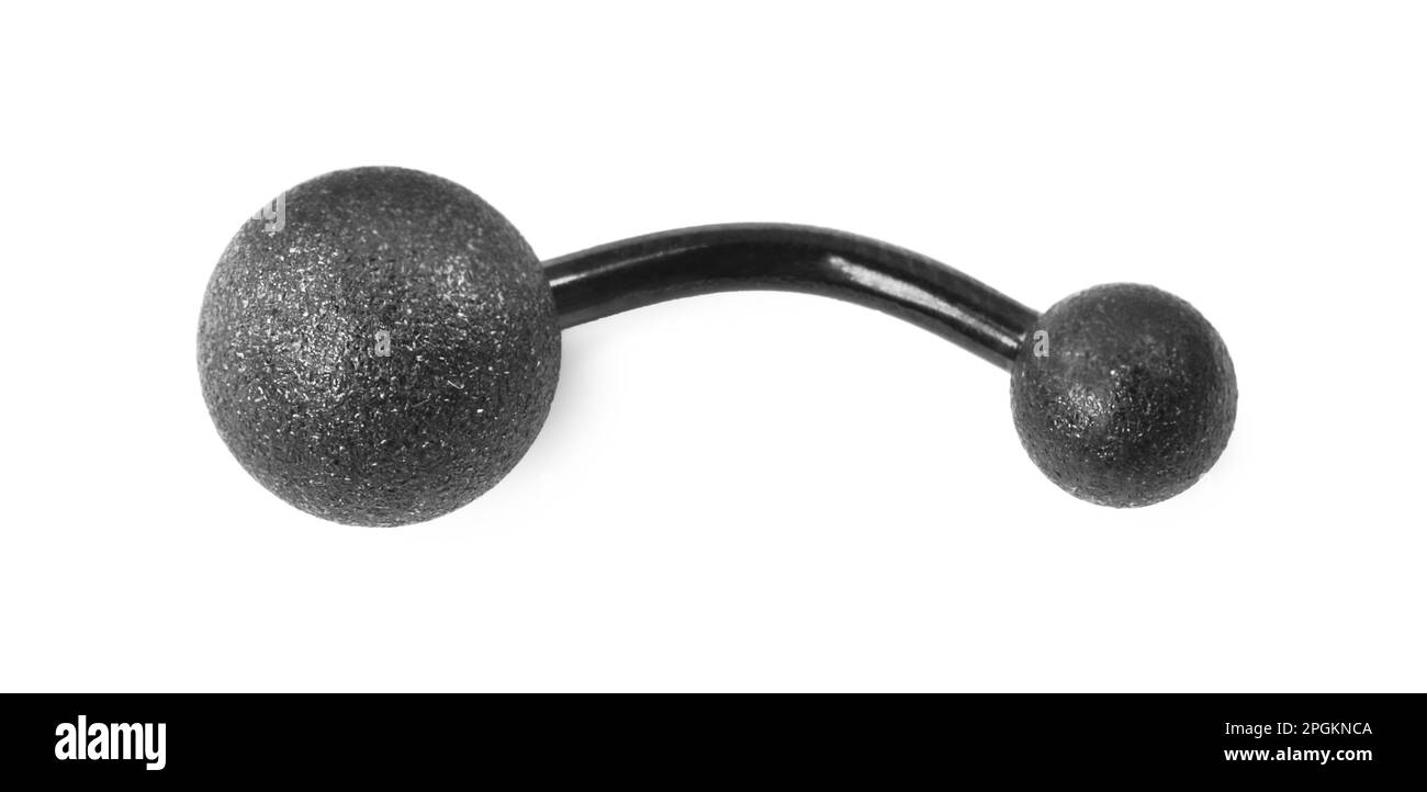 Piercing jewelry. Belly button ring isolated on white Stock Photo Alamy