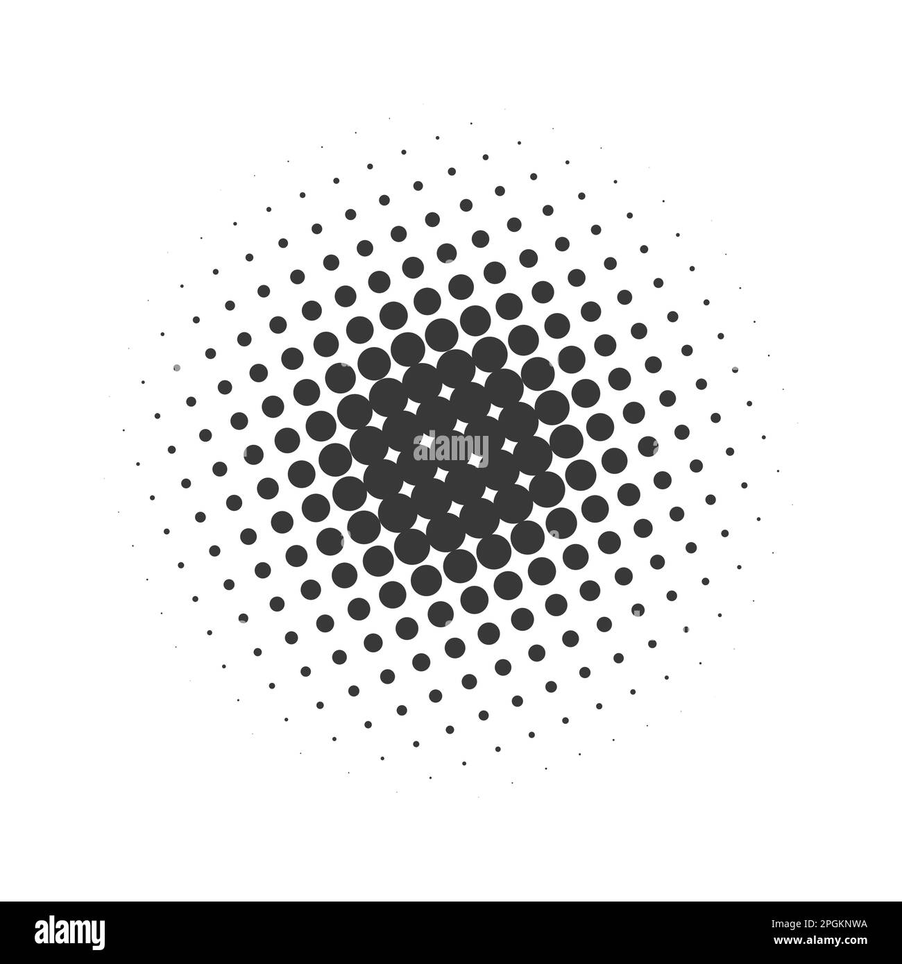 Circle halftone set. Modern dotted circles halftones. Black dotwork