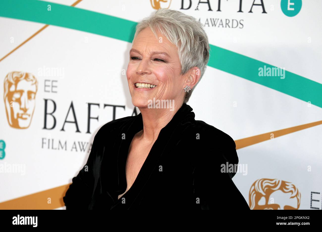 Jamie Lee Curtis attends the EE BAFTA Film Awards 2023 at The Royal Festival Hall in London