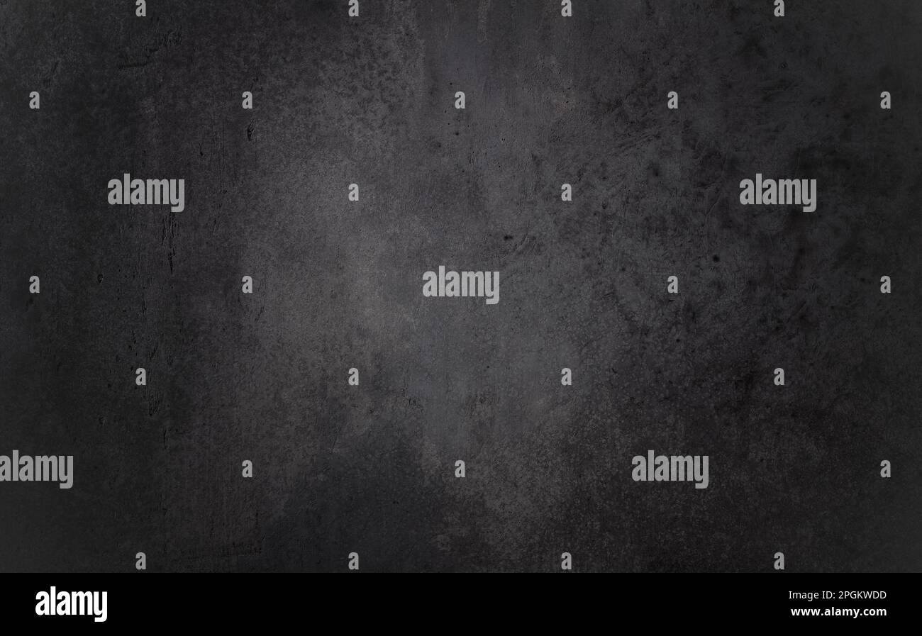 Dark gray concrete background or texture, wall or floor, top view Stock Photo